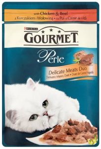 Gourmet Perle Kurczak & Wołowina saszetka 85g