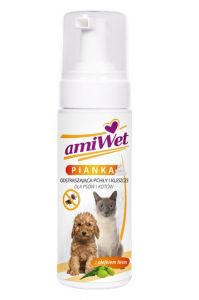 Amiwet Pianka odstraszająca pchły i kleszcze dla psów i kotów 150ml