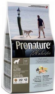 Pronature Holistic Adult Dog All Breeds Skin & Coat - Atlantycki łosoś i ryż brązowy 13,6 kg