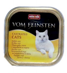 Animonda vom Feinsten Castrated Cats z Indykiem i Serem tacka 100g
