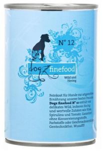 Dogz Finefood N.12 Dziczyzna i śledź puszka 400g