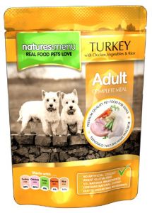 Natures Menu Pies - indyk, kurczak i warzywa saszetka 300g