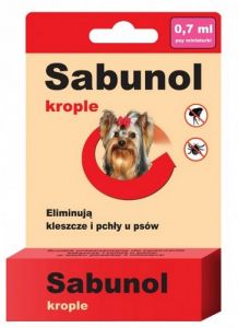 DermaPharm Sabunol Krople przeciw pchłom i kleszczom dla yorków 0,7ml