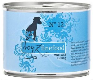 Dogz Finefood N.12 Dziczyzna i śledź puszka 200g