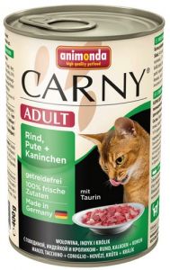 Animonda Carny Adult Wołowina + Indyk + Królik puszka 400g