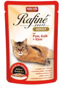 Animonda Rafiné Soupé Adult Indyk i Cielęcina + ser saszetka 100g
