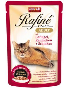 Animonda Rafiné Soupé Adult Drób i Królik + szynka saszetka 100g