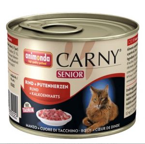 Animonda Carny Senior Wołowina + Serca Indyka puszka 200g