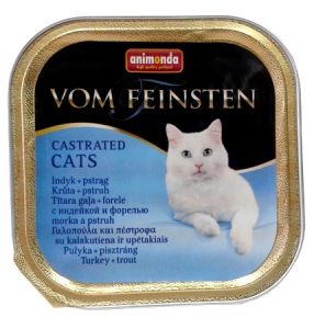 Animonda vom Feinsten Castrated Cats z Indykiem i Pstrągiem tacka 100g