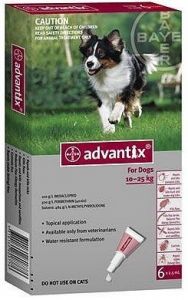 Advantix Spot-On dla psa 10-25kg - roztwór przeciwko pchłom i kleszczom - 1 pipeta w opakowaniu