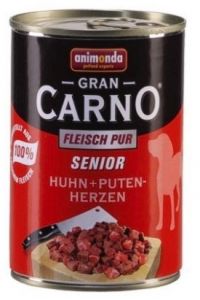 Animonda GranCarno Senior Huhn Putenherzen Kurczak + Serca Indyka 800g