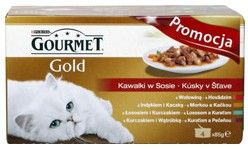 Gourmet Gold Mix - cztery smaki w sosie - puszka 4x85g