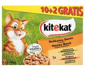 Kitekat Delikatne dania saszetki 12x100g  10+2 gratis