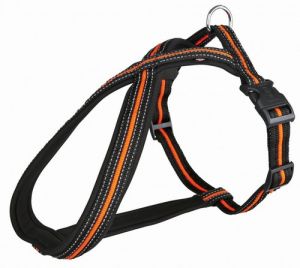 Trixie Uprząż Fusion L-XL 70-100cm/23mm czarno-pomarańczowa [TX-20615]
