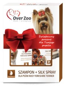 Over Zoo Świąteczny Dwupak Szampon + Silk Spray dla psów rasy Yorkshire Terrier + Sznurek!
