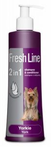 Fresh Line 2w1 York - Szampon z odżywką dla psów rasy Yorkshire Terrier 220ml