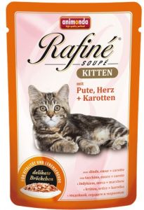 Animonda Rafiné Soupé Kitten Indyk i Serca + marchewka saszetka 100g