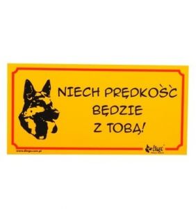 Dingo Tabliczka ostrzegawcza \Niech prędkość będzie z tobą!\