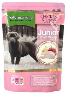 Natures Menu Pies Junior - kurczak jagnięcina i ryż saszetka 300g