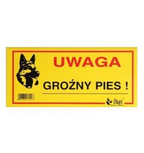 Dingo Tabliczka ostrzegawcza \Uwaga groźny pies!\