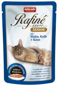 Animonda Rafiné Soupé Senior Kurczak + Cielęcina + ser saszetka 100g