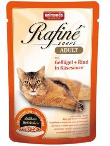 Animonda Rafiné Soupé Adult Drób + wołowina w sosie serowym saszetka 100g