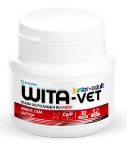 Wita-Vet Junior+Adult CA/P=2  3,2g 30tabl. - preparat witaminowy dla ciężarnych suk i szczeniąt